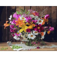 Malování podle čísel GX28825, letní květy, rozměr 40 x 50 cm, Impol Trade