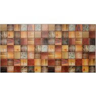 Obkladové panely 3D PVC TP10013962, cena za kus, rozměr 955 x 480 mm, dřevěný trám mořený, GRACE