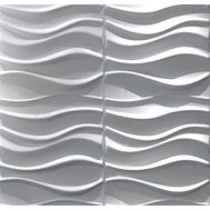 Obkladové panely 3D PVC 10143, cena za kus, rozměr 500 x 500 mm, Wave, IMPOL TRADE