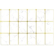 Obkladové panely 3D PVC 81115, cena za kus, rozměr 947 x 635 mm, tloušťka 0,6 mm, mramor bílý se zlatou spárou, REGUL