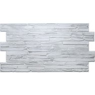 Obkladové panely 3D PVC TP10015931, cena za kus, rozměr 980 x 500 mm, kámen světle šedý, GRACE
