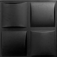 3D panel 0005, cena za kus, rozměr 50 cm x 50 cm, PLAID černý, IMPOL TRADE