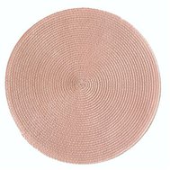 Jutové dekorativní prostírání na stůl 35870911 RATAN světle růžové 37 cm, IMPOL TRADE