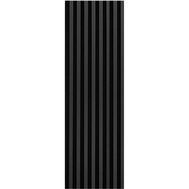 Dekorační panely, černý mat 3D lamely na filcovém podkladu, rozměr 270 x 40 cm, IMPOL TRADE