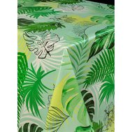 Ubrus PVC  5742610 palmové listy a monstery zelené metráž, 20 m x  140 cm, IMPOL TRADE
