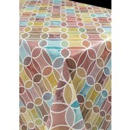 Ubrus PVC 7743410 kaleidoskop červeno-modrý metráž, 20 m x  140 cm, IMPOL TRADE